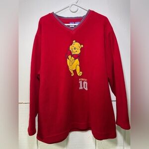 Vintage WINNIE THE POOH Disney Store fleece sweater 90s embroidered